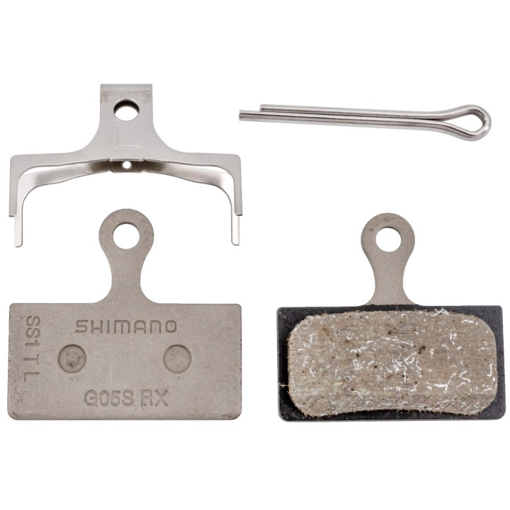 PLOČICE ZA DISK SHIMANO RESIN PAD W/O FIN (G05S-RX), PAD SPRING, W/SPLIT PIN