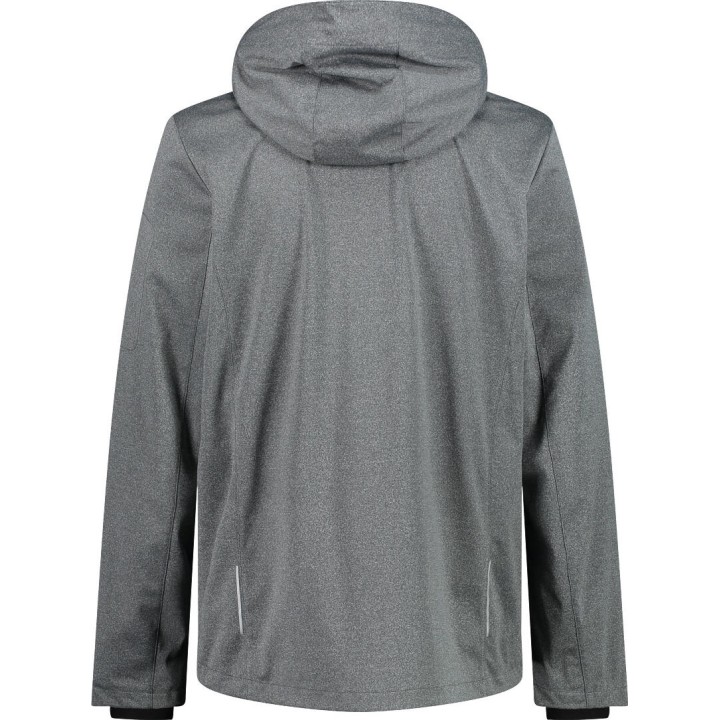 CMP Muška softshell jakna s odvojivom kapuljačom Siva