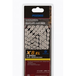 Lanac srebrni Pozdoz za 8 brzina MTB/Road