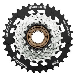 LANČANIK SHIMANO TOURNEY MF-TZ510-7-CP, 7-SPEED, 14-16-18-20-22-24-34T, W/SPOKE PROTECTOR, IND.PACK